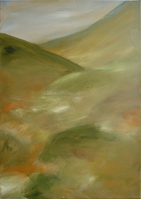 Dunstig. Acryl auf Leinwand - 2018 - 70 x 50 cm.