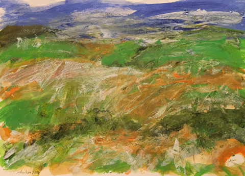 Herbst.* Mischtechnik auf Papier - 2018 - 24 x 36 cm.